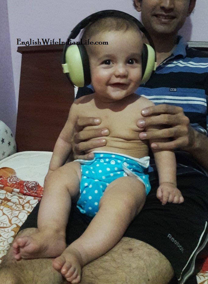 diwali-7-baby-safe-with-ear-defenders first diwali